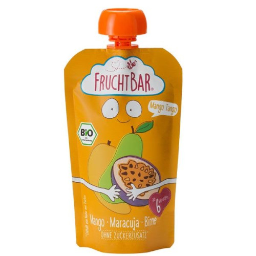Fruchtbar Organic Puree Mango Passion Fruit and Pear for Children 6+ Months 4.23 oz (120 g) - 3600