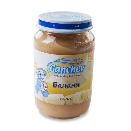 Ganchev Banana Puree for Babies and Children from 4+ Months 6.7 oz (190 g)