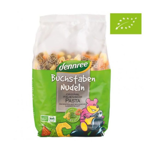 Dennree Organic Pasta in the Shape of Letters 1.1 lb (500 g)