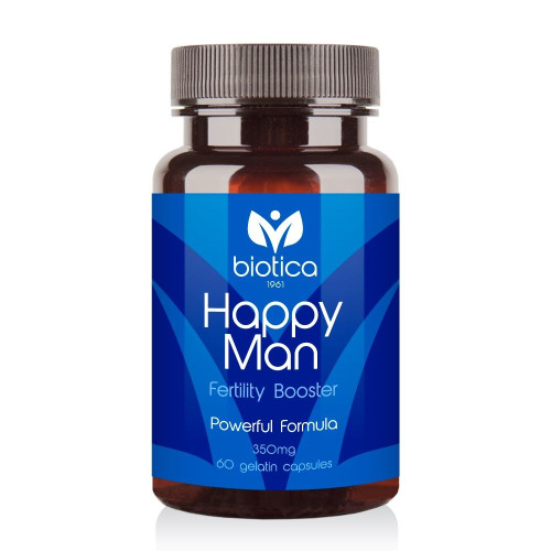 Biotica Happy Man for Men with Reproductive Problems Fertility Varicocele 60 Capsules