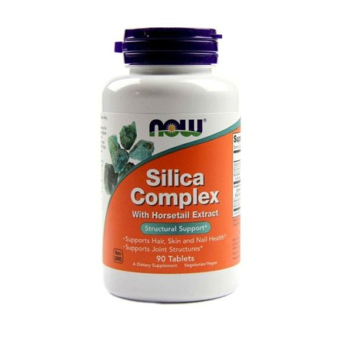 Now Foods Silica Complex for Beautiful Hair Skin and Nails 500 mg 90 Tablets