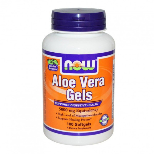 Now Foods Aloe Vera for Skin Burns and Eczema 5000 mg 100 Tablets