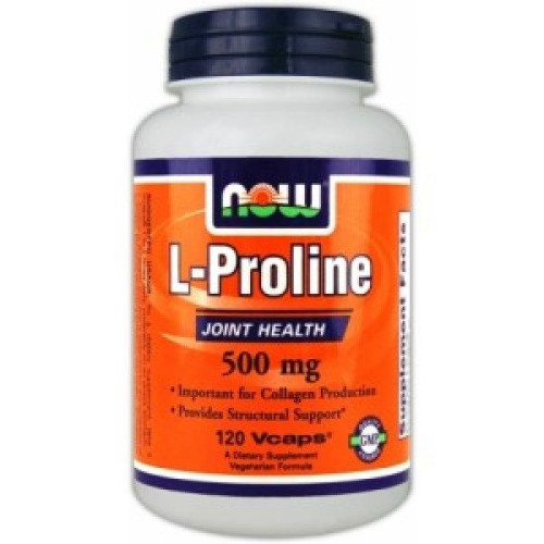Now Foods L-Proline for Healthy Tendons Bones and Joints 120 Capsules
