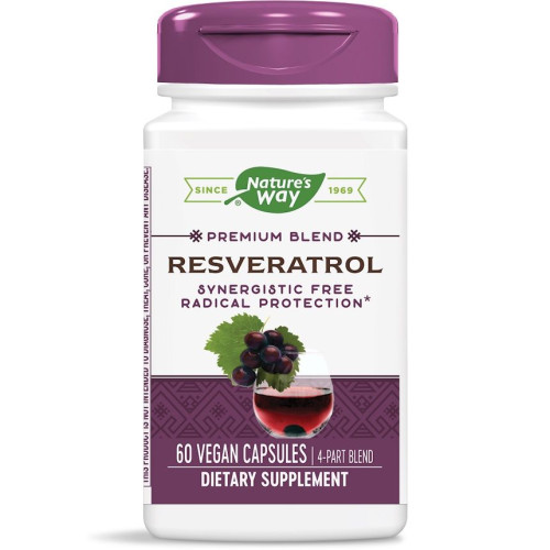 Nature's Way Resveratrol for a Healthy Heart and Blood Vessels 325 mg 60 Capsules