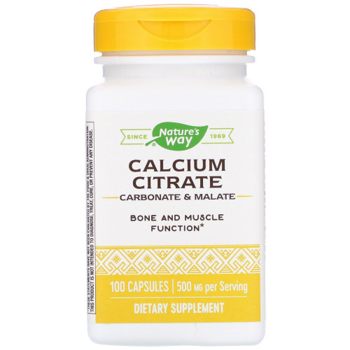 Nature's Way Calcium Citrate for Joint and Bone Pain 250 mg 100 Capsules