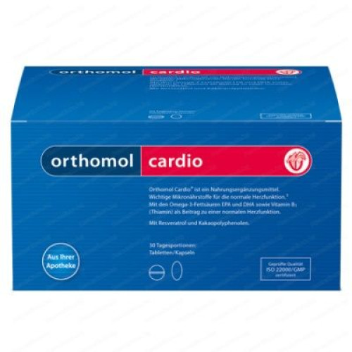 Orthomol Cardio for a Healthy Heart in Cases of Cardiac Arrhythmia 30 Doses