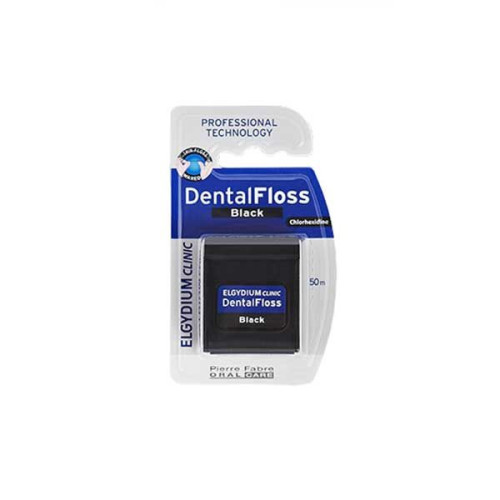 Elgydium Clinic Chlorhexidine Dental Floss Black 50 M