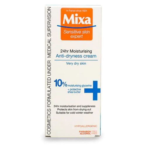 Mixa Sensitive Anti-Dryness 24h Stimulating Face Cream Against Dryness with Shea Butter 1.69 fl oz (50 ml)