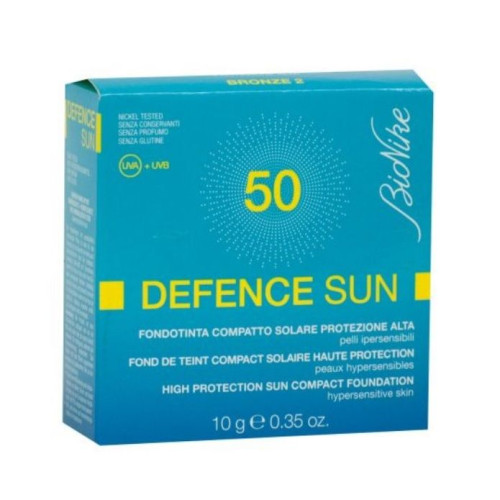 Bionike Defence Sun Powder Sunscreen Foundation SPF 50+ Bronzo (02) 0.35 oz (10 g)