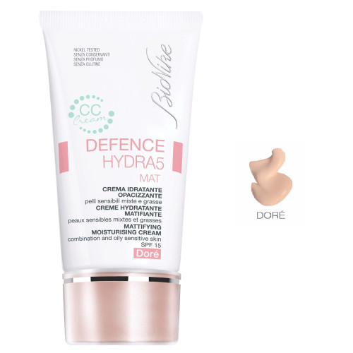 BioNike Defence Hydra5 Mat CC Mattifying Face Cream Dore SPF 15 1.35 fl oz (40 ml)