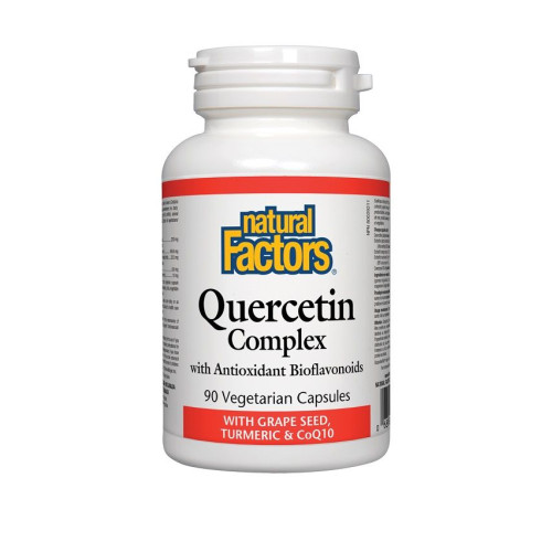 Natural Factors Quercetin Complex for Asthma and Allergies with Bioflavonoids for Respiratory Problems 90 Capsules