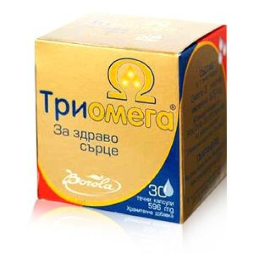 Borola Triomega for a Healthy Heart in Cases of High Cholesterol with Vitamin E 60 Capsules