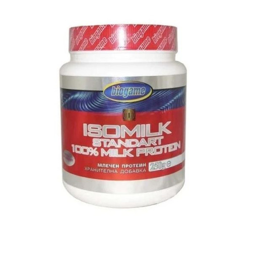 Biogame Isomilk 100% Milk Protein for Increasing Lean Muscle Mass Chocolate Flavor 8.82 oz (250 g)