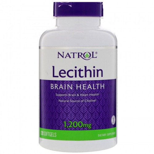 Natrol Soy Lecithin for the Heart and Cardiovascular System 1200 mg 120 Capsules
