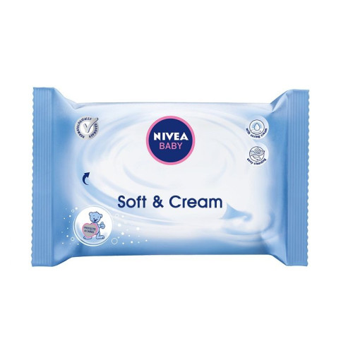 Nivea Soft and Cream Cleansing Wet Wipes with Soft Cream 20 pcs