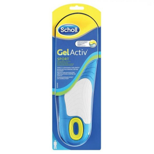 Scholl Gel Active Work Men's Insoles for Sports 40-46.5 Size 2 pcs
