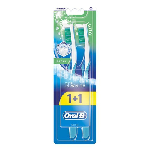 Oral-B 3D White Fresh Promo Set Whitening Toothbrush with Whitening Effect Medium 2 pcs