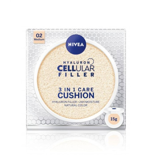 Nivea Hyaluron Cellular Filler SPF 15 3-in-1 Cushion Medium 0.53 oz (15 g)