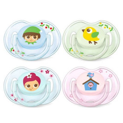 Philips Avent Classic Soft Silicone Orthodontic Pacifier 0-6 Months Set 2 pcs