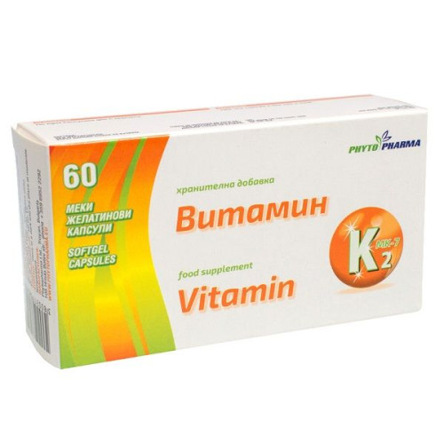 Phytopharma Vitamin K2 for Healthy Bones and Heart 60 Capsules