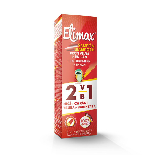 Elimax 2-in-1 Shampoo for Removing Lice and Nits with Comb 3.38 fl oz (100 ml)