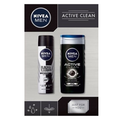 Nivea Men Invisible Pomo Double Set Anti-Perspirant Spray + Shower Gel Gift