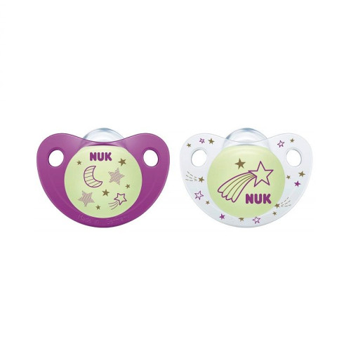 Nuk Night and Day Pacifier Made of Flexible Silicone for Children 0-6 Months 1 pc