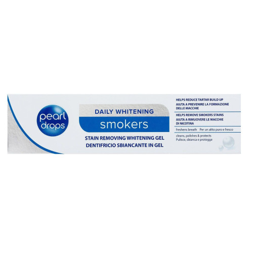 Pearl Drops Smokers Daily Whitening Gel Toothpaste for Smokers with Dark Stains 2.54 fl oz (75 ml)