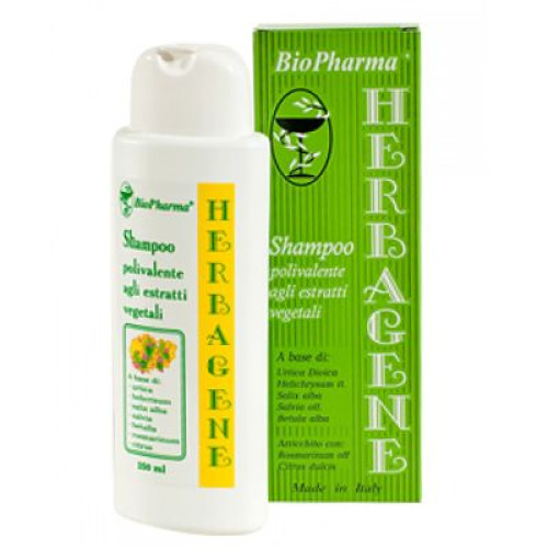 Biopharma Herbagene Shampoo for Oily Hair and Dandruff with Nettle and Sage 8.45 fl oz (250 ml)