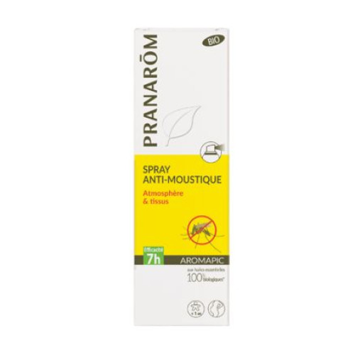 Pranarom Organic Mosquito Repellent Spray for Air and Fabrics 3.38 fl oz (100 ml)