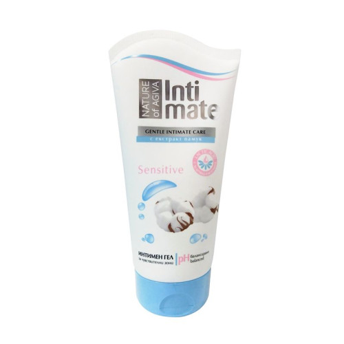 Agiva Intimate Sensitive Intimate Gel for Sensitive Areas with Cotton Extract and Balanced PH 5.75 fl oz (170 ml)
