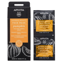 Apivita Express Beauty Detoxifying Face Mask with Pumpkin 0.27 fl oz (8 ml) 2 pcs