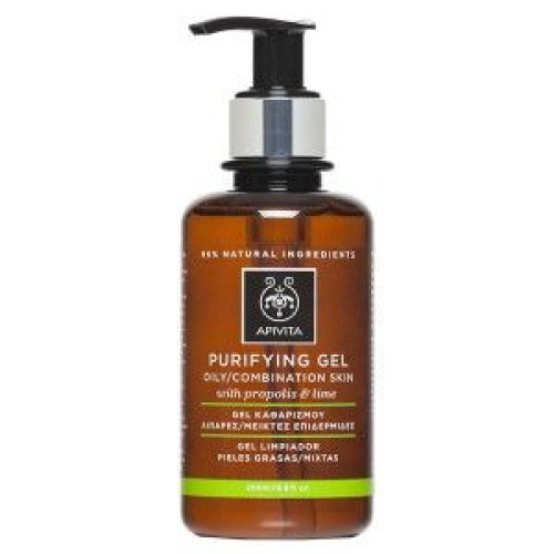 Apivita Cleansing Gel for Oily and Combination Skin with Propolis and Citrus 6.76 fl oz (200 ml)