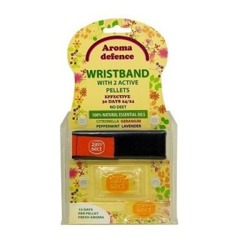 Aroma Defence Neoprene Insect Repellent Bracelet with 2 Active Refills