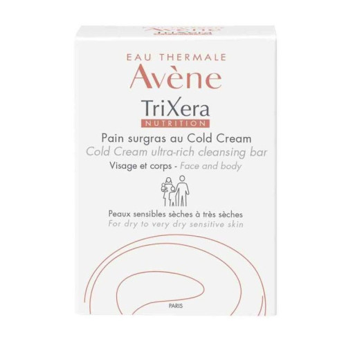 Avene Trixera Nutrition Face and Body Soap for Dry and Sensitive Skin 3.53 oz (100 g)