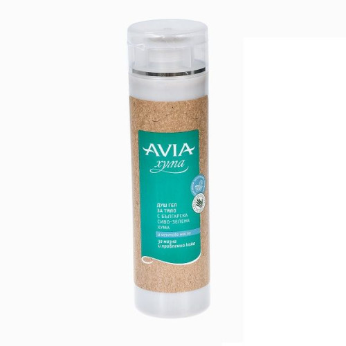 Avia Body Shower Gel with Grey-Green Clay and Peppermint Oil for Oily and Problem Skin 8.45 fl oz (250 ml)