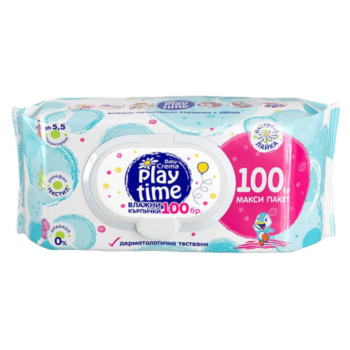 Baby Creama Play Time Baby Wipes with Chamomile Extract 100 pcs