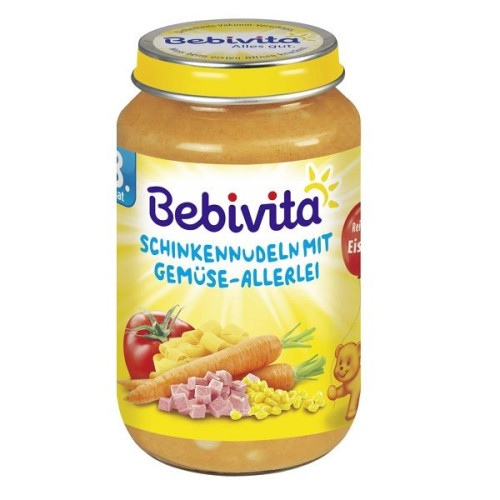Bebivita Pasta Puree with Ham and Vegetables 8+ Months 7.76 oz (220 g) - 1042