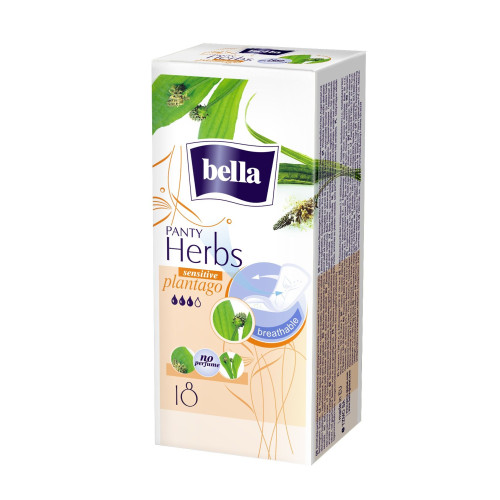 Bella Panty Herbs Plantago Daily Sanitary Pads with Plantago Extract 18 pcs