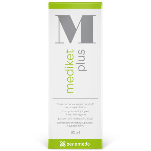 Benemedo Mediket Plus Shampoo for Severe Dandruff and Irritated Scalp 2.03 fl oz (60 ml)