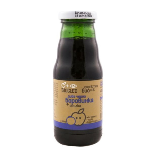 Biogled Organic Direct Juice from Wild Blackberries and Apple 6.76 fl oz (200 ml)