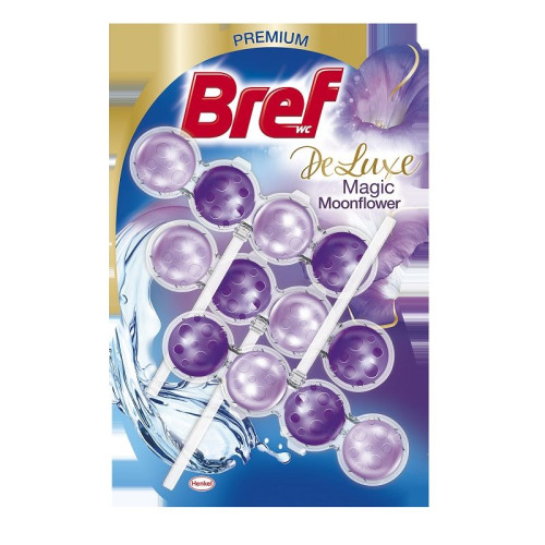 Bref De Luxe WC Magic Moonflower Hard Toilet Block 1.76 oz (50 g) 3 pcs