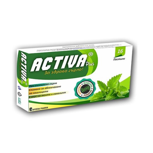 Aktiva Plus for a Healthy Throat with Mint and Eucalyptus 16 Lozenges