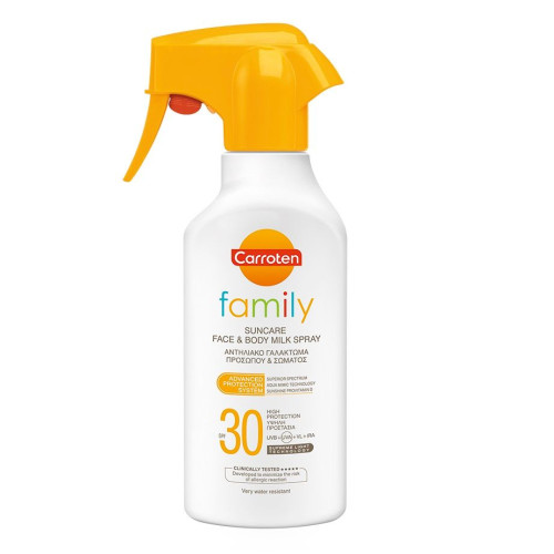 Carroten Family Sunscreen Spray for Face and Body SPF 30 10.14 fl oz (300 ml)