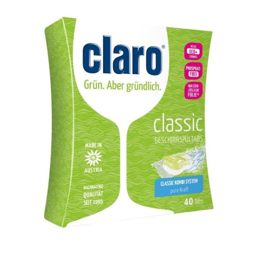 Claro Classic Eco Dishwasher Tablets 40 pcs