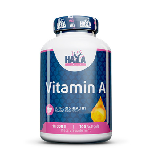 Haya Labs Vitamin A for Good Vision 10,000 i.u. 100 Softgel Capsules