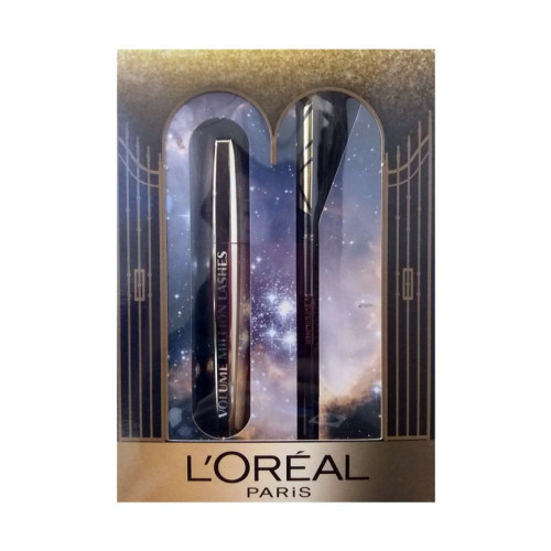 L'oreal Promo Set Volume Million Lashes Mascara and Flash Cat Eye Eyeliner with cat-eye Effect