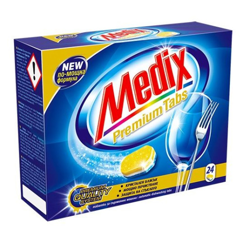 Medix Premium Dishwasher Tablets with Powerful Formula 24 pcs