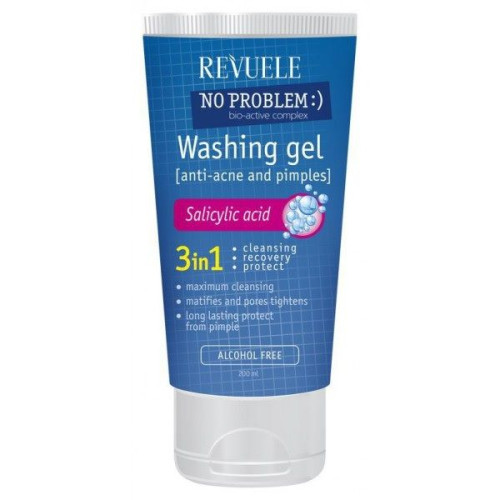 Revuele No Problem 3-in-1 Face Wash Gel with Salicylic Acid 6.76 fl oz (200 ml)