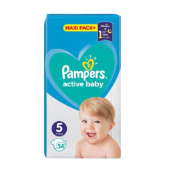 Pampers Active Baby 5 Maxi Set+ Diapers for Children 24.3-35.3 lb (11-16 kg) 54 pcs